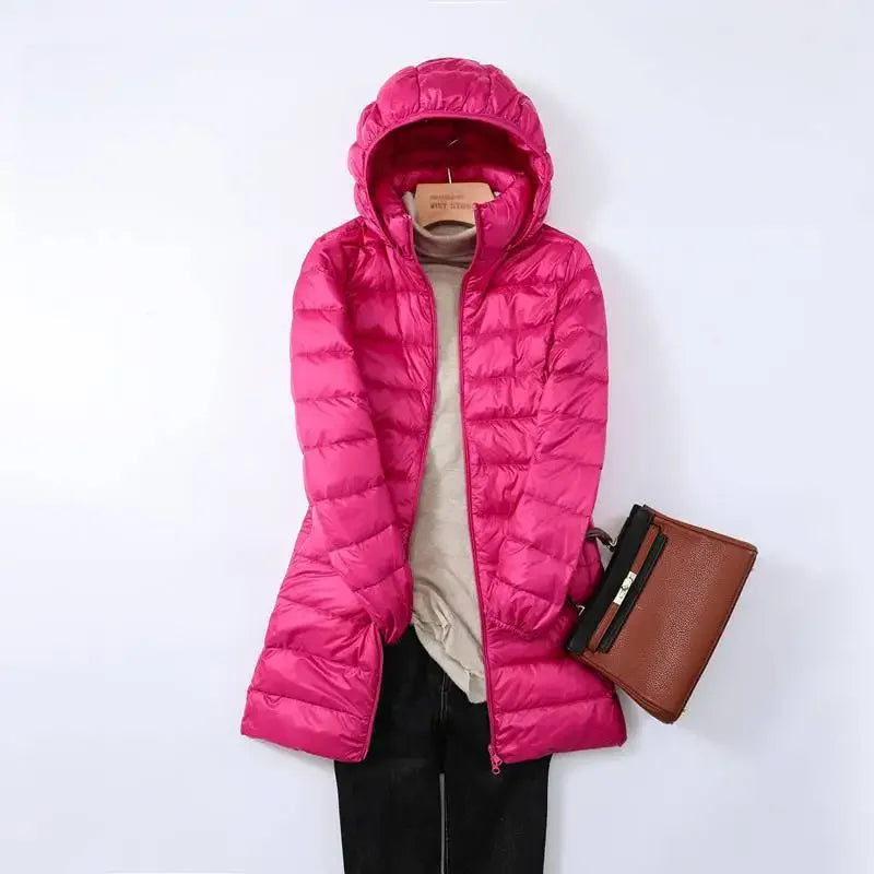GR - Women's wearable puffer coat with detachable hood