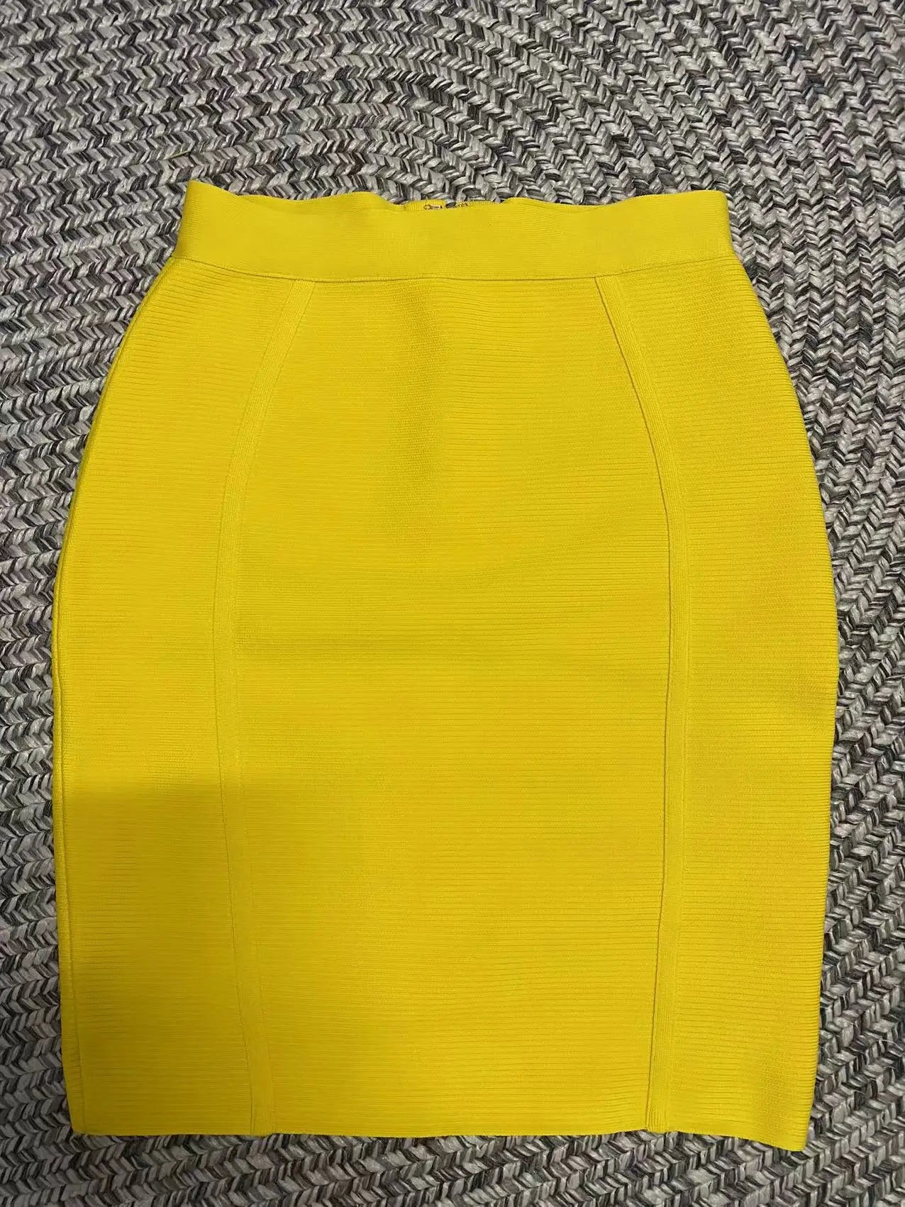 GR | Gelbe Farbe Frauen Sexy Bodycon Minirock Rayon Bandage Mode Nachtclub Festbekleidung Feier Röcke Hohe Qualität