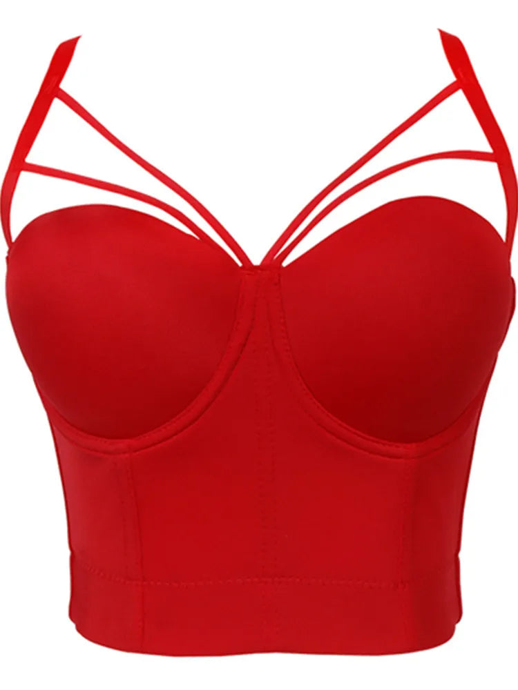GR | 5 Colors Women's Sexy Designer Summer V-Neck Nude Black White Red Pink Cotton Camisole Tops Women's Camis Crop Tops