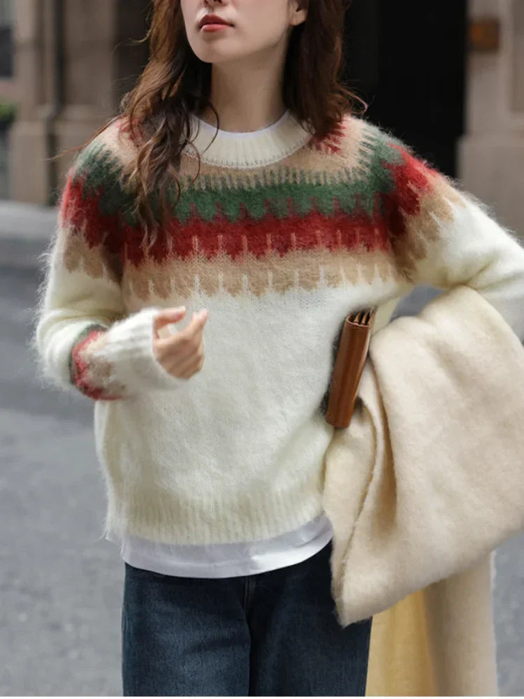 GR - Ugly Christmas Sweater - Chunky knit sweater with retro pattern