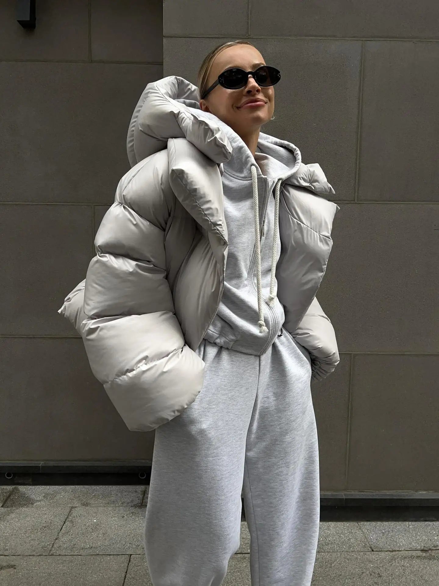 GR | Oversized puffer jacket