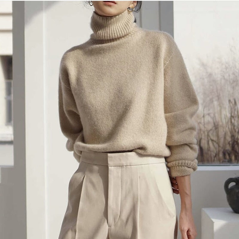 GR | Stylish Autumn Classic Turtleneck Sweaters for Women