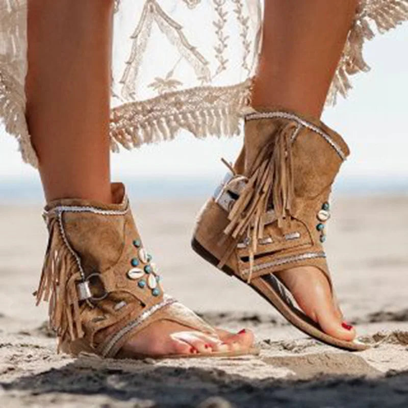 GR | Fringe Boho Sandals
