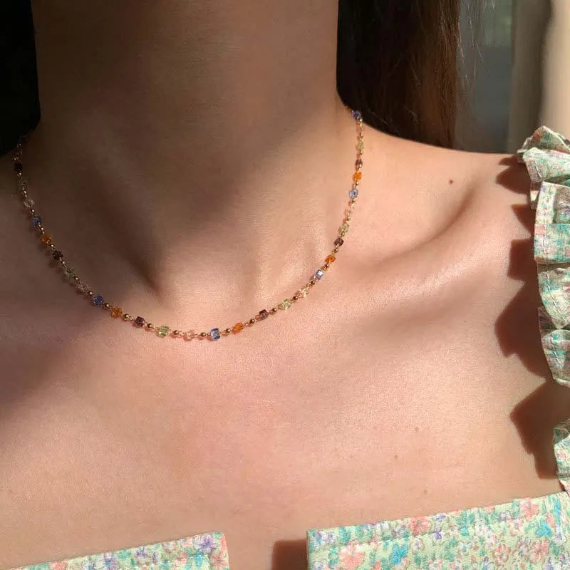 GR | Elegant natural gemstone necklace