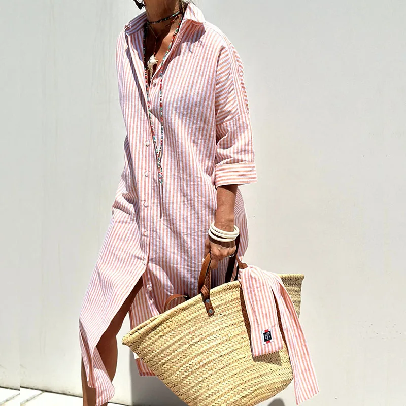 GR | Striped shirt dress