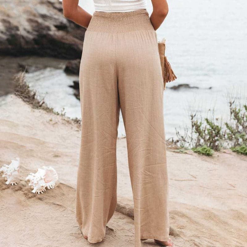 GR | Lässige weite Leinenhose für Frauen