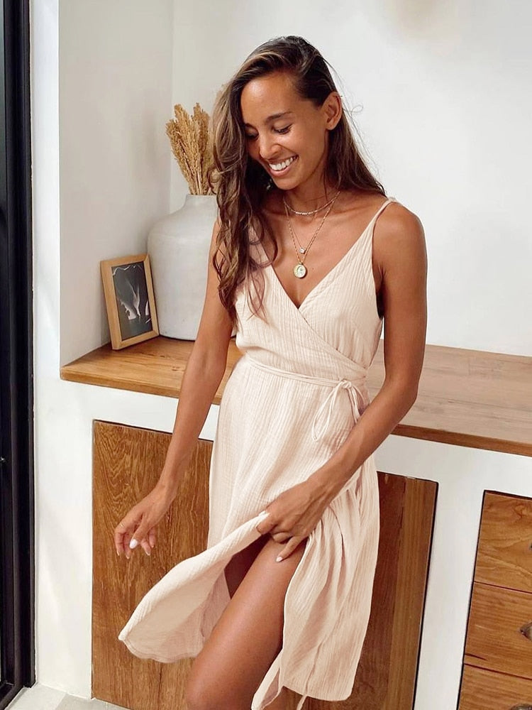 GR | Spaghetti Träger Sexy Sommerkleid
