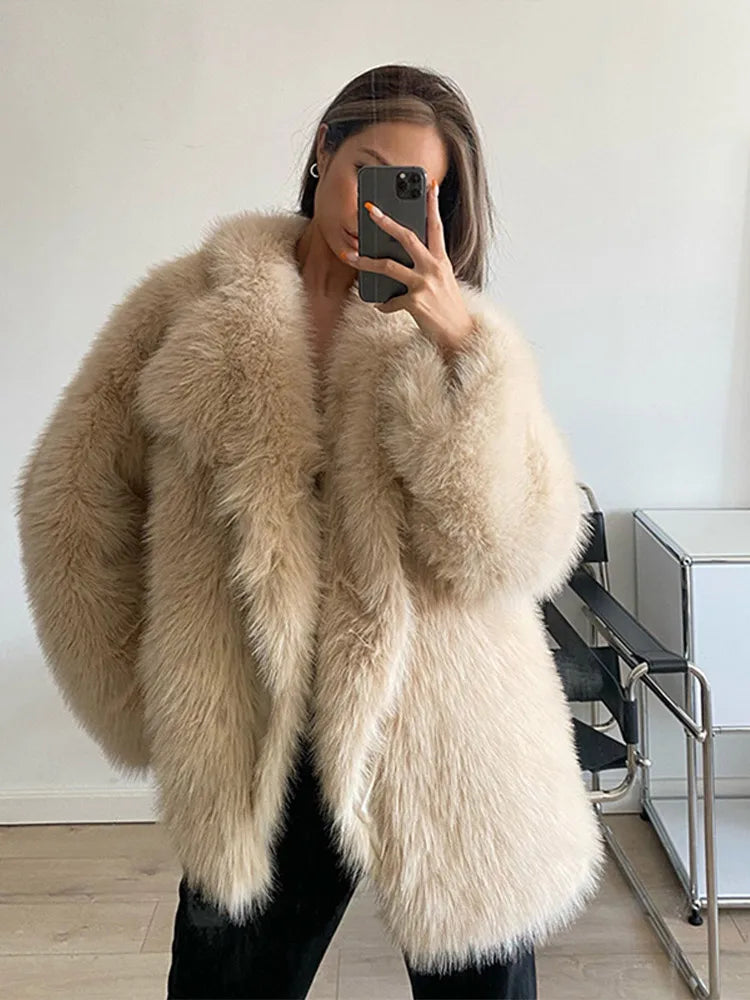 GR - Slim Faux Fur Coat