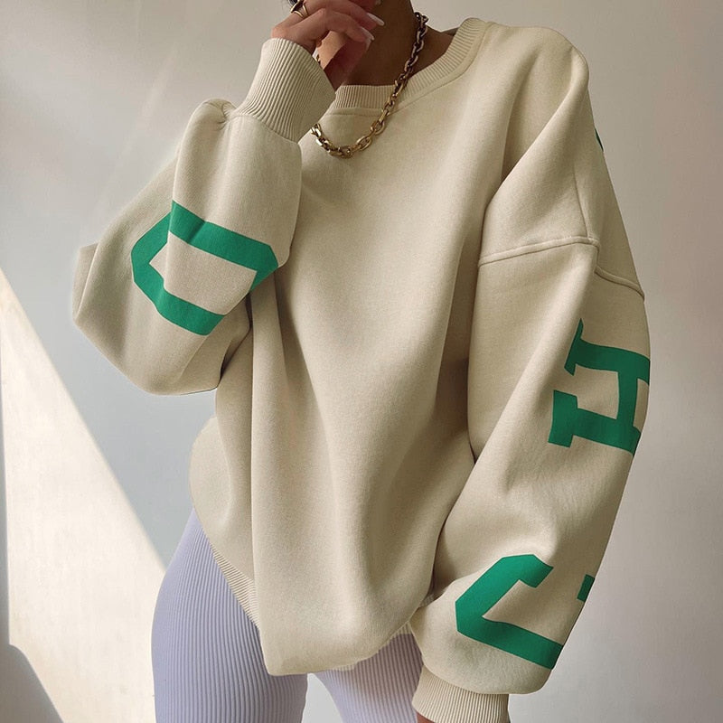 GR Long-sleeved tops O-neck hoodies 