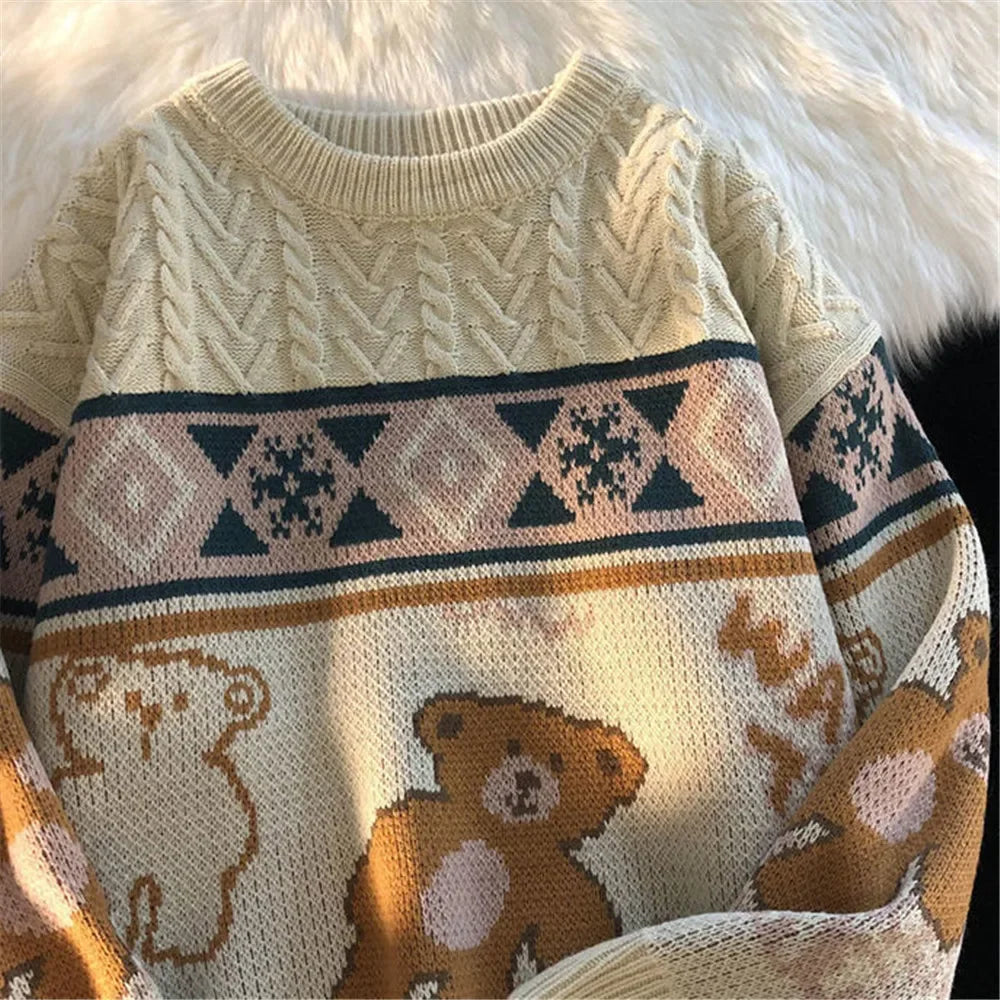 GR - Ugly Christmas Sweater - Cute Bear Sweater for Couples 