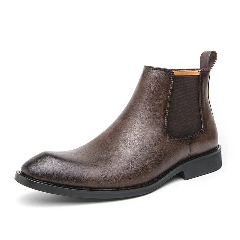 GR | Leather boots with zipper 