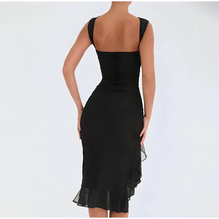 GR - Elegant bodycon dress with ruffles