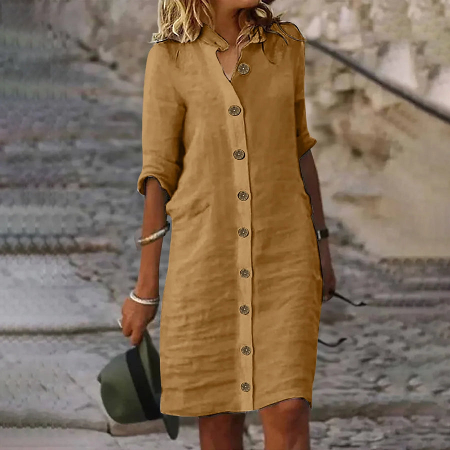 GR | Bewegliches Midi Hemdkleid
