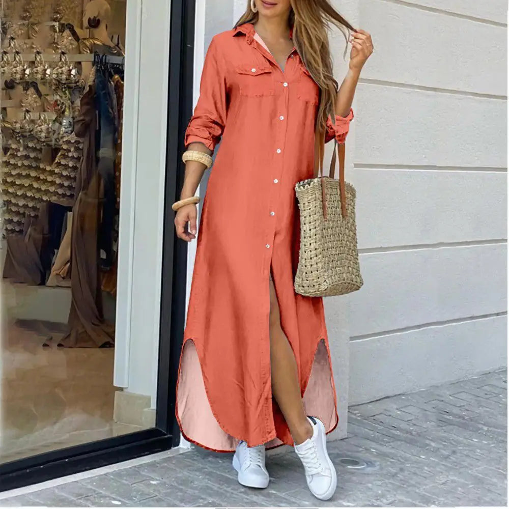 GR | Long casual shirt dress