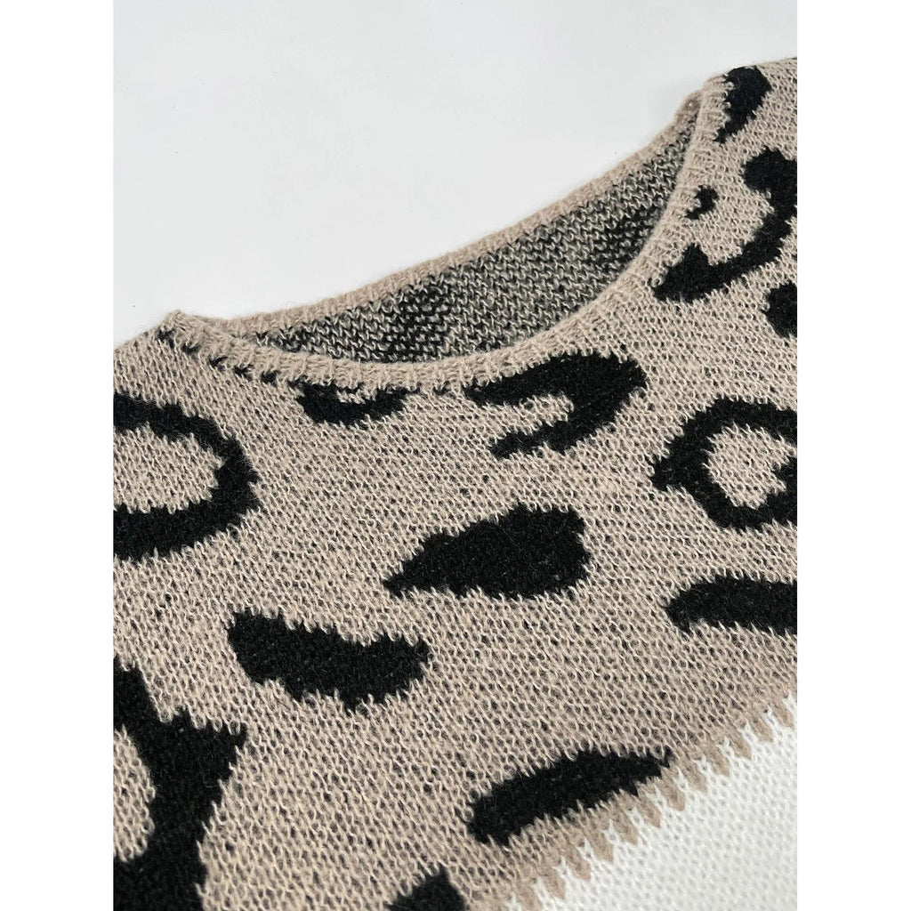GR - Strickpullover Mit Leopardenmuster