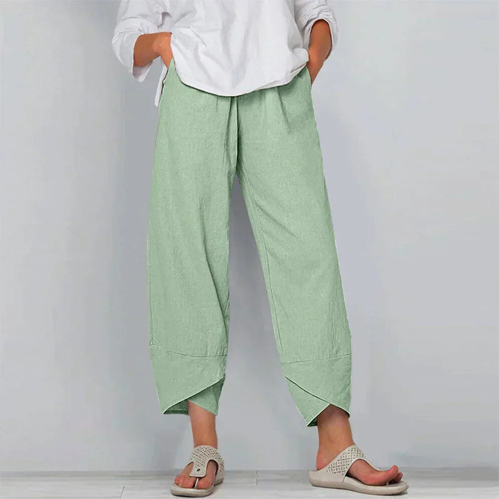 GR | Cotton-linen trousers for women
