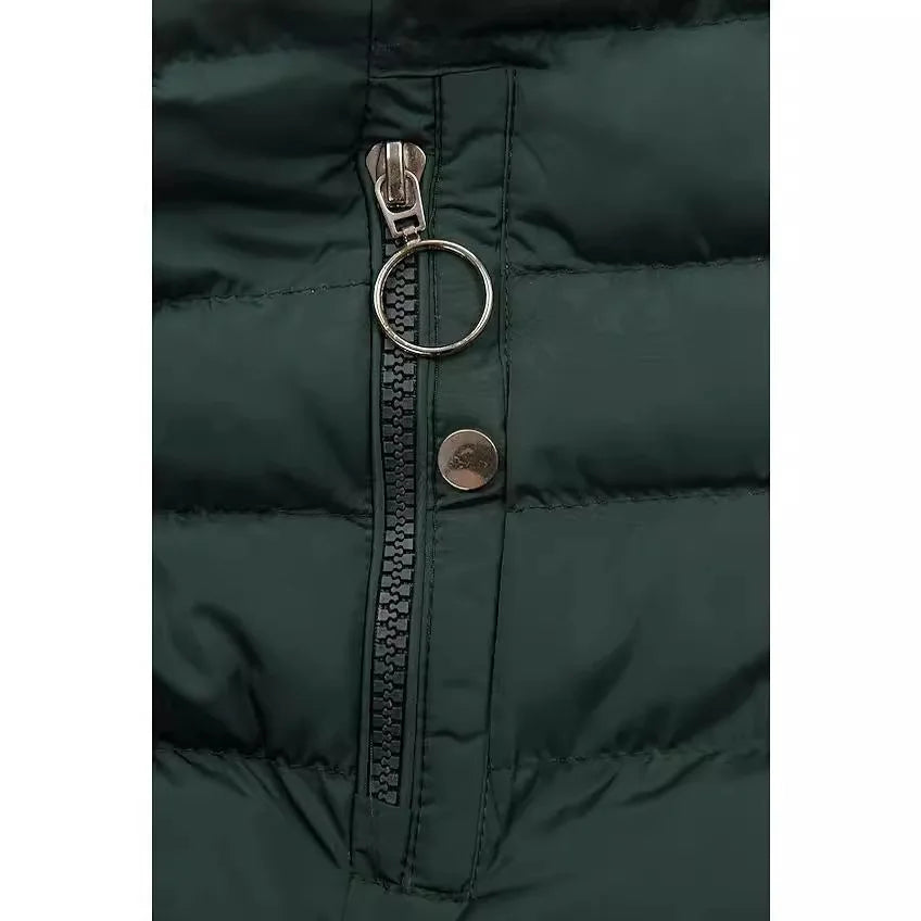 GR - Women's winter coat - With fur collar, hood and zipper