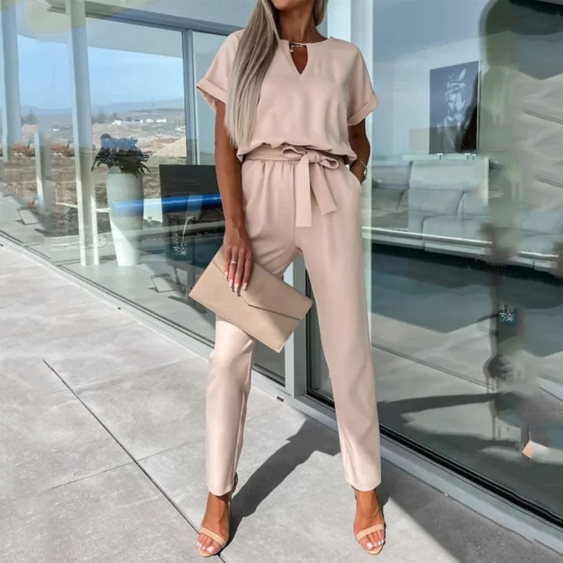 GR | Short-sleeved jumpsuit | Comfortable and trendy look 