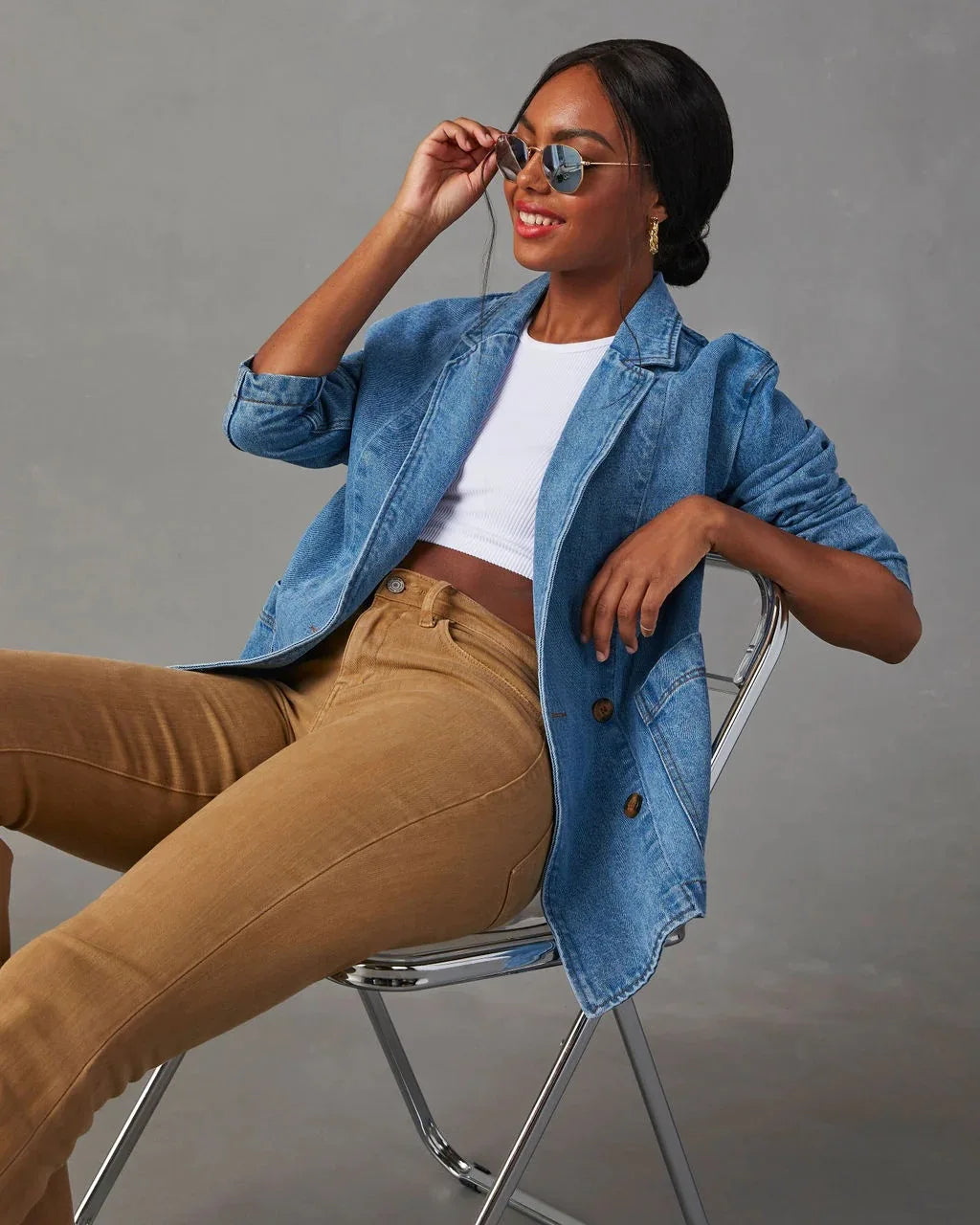 GR | Stylish denim blazer