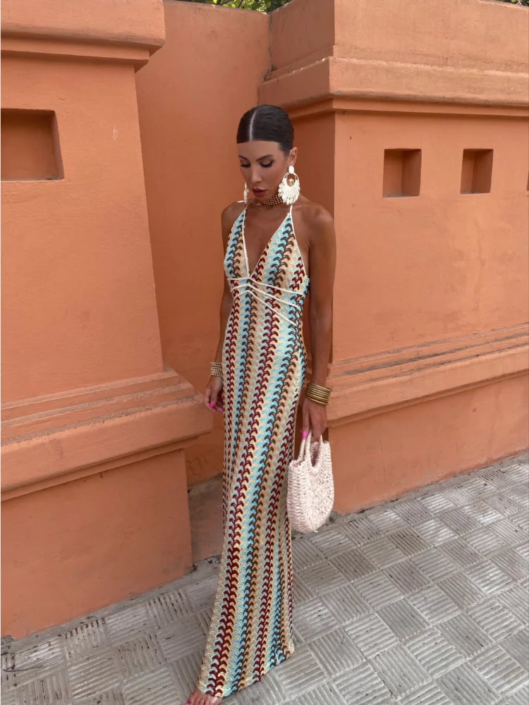 GR | Sleeveless dress with V-neck