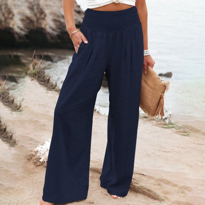 GR | Lässige weite Leinenhose für Frauen