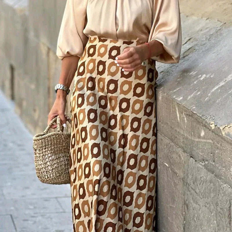 GR | Boho satin skirt