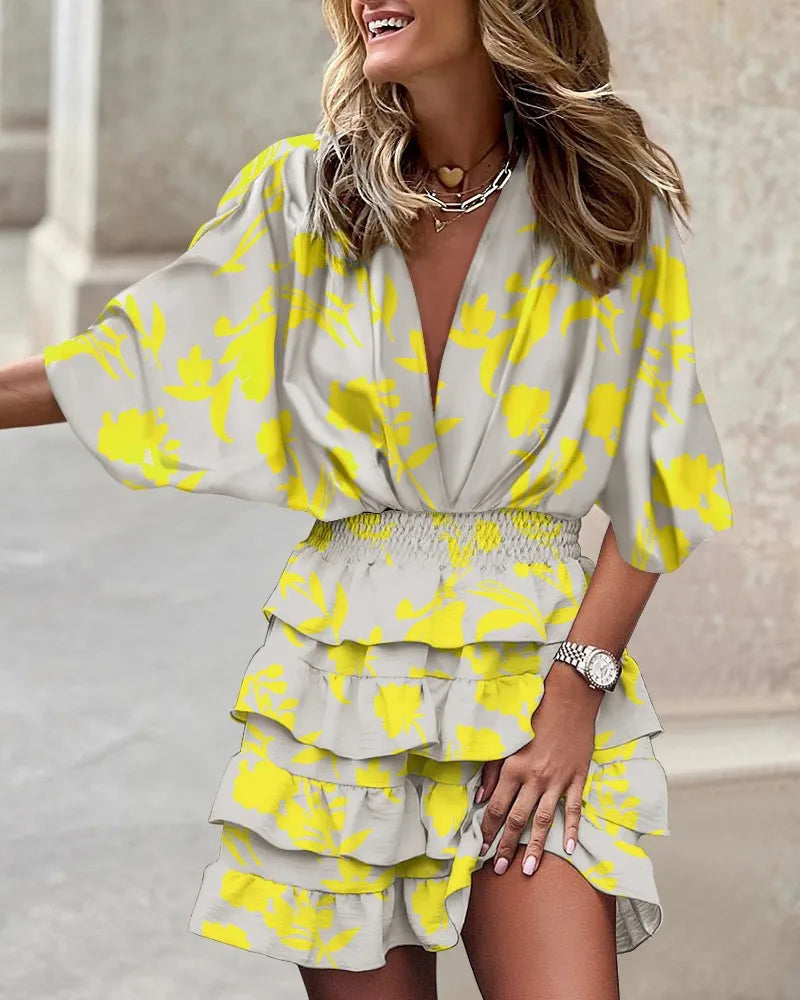GR - Stylisches bedrucktes Minikleid