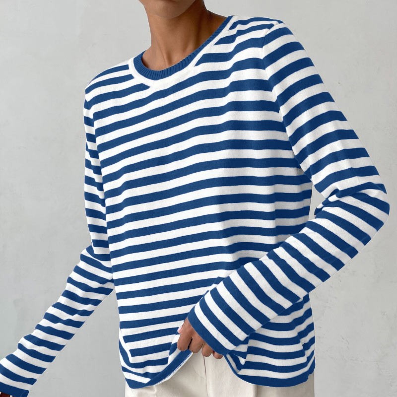 GR | Long-sleeved top with striped pattern