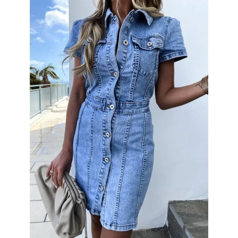 GR | Ulrike Single-breasted denim dress