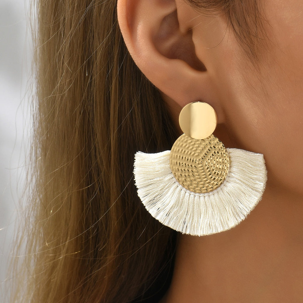GR Striking Old Country Pendants: Fashion Boho Tassel Earrings