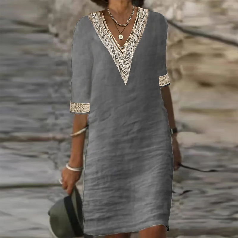 GR | Stylish linen summer dress for women