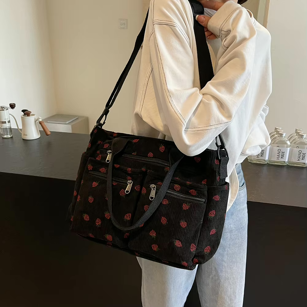 GR | Strawberry Corduroy Bag