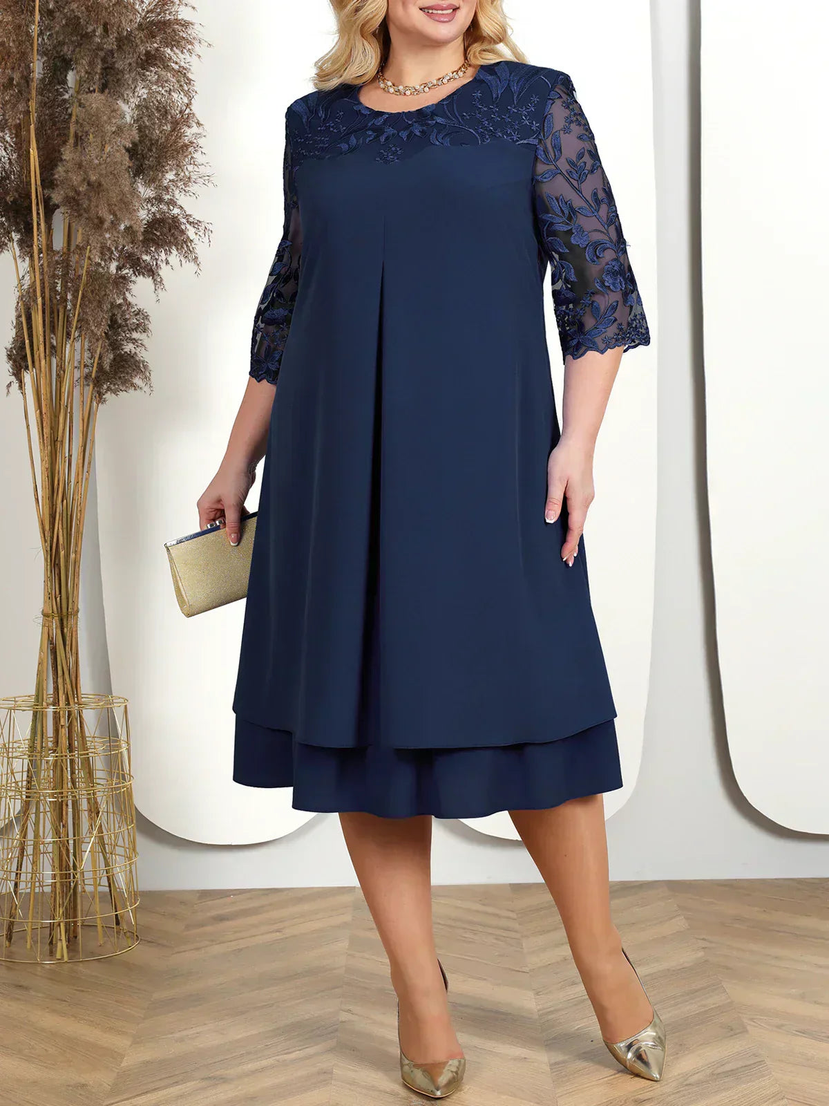 GR | Elegantes Besticktes Abendkleid für Damen