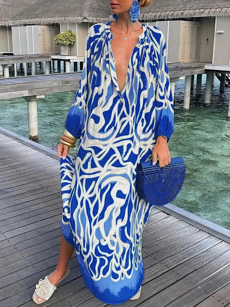 GR | Women's Deep V-Neck Dress