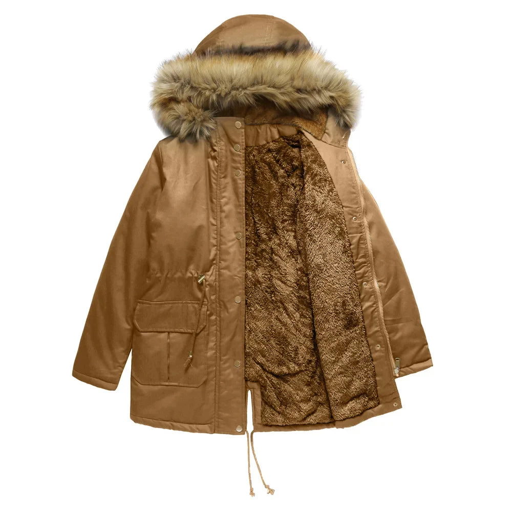 GR - Long parka with fur