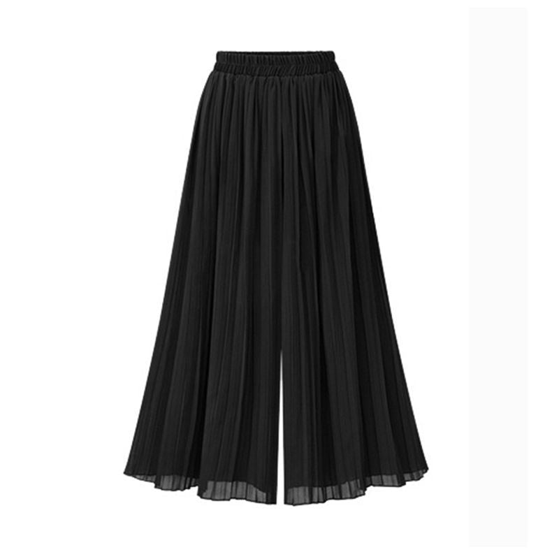 GR | Women's Wide Leg Trousers with Mesh Detail
