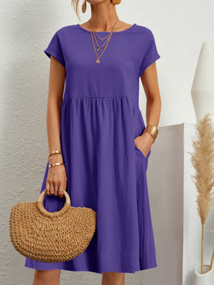 GR | Modisch Mittellanges Kleid Für Frauen