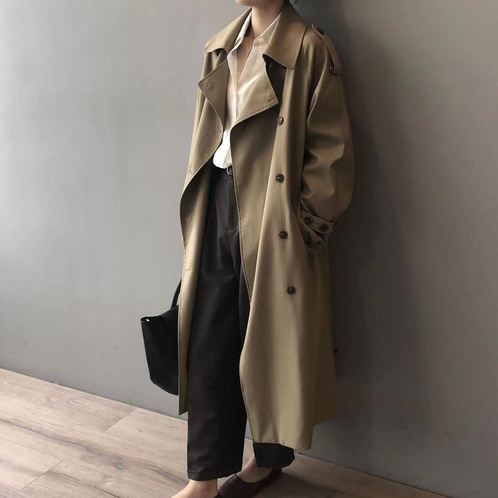 GR Classic Trench Coat for Women | Oversized Windbreaker, Double-Breasted