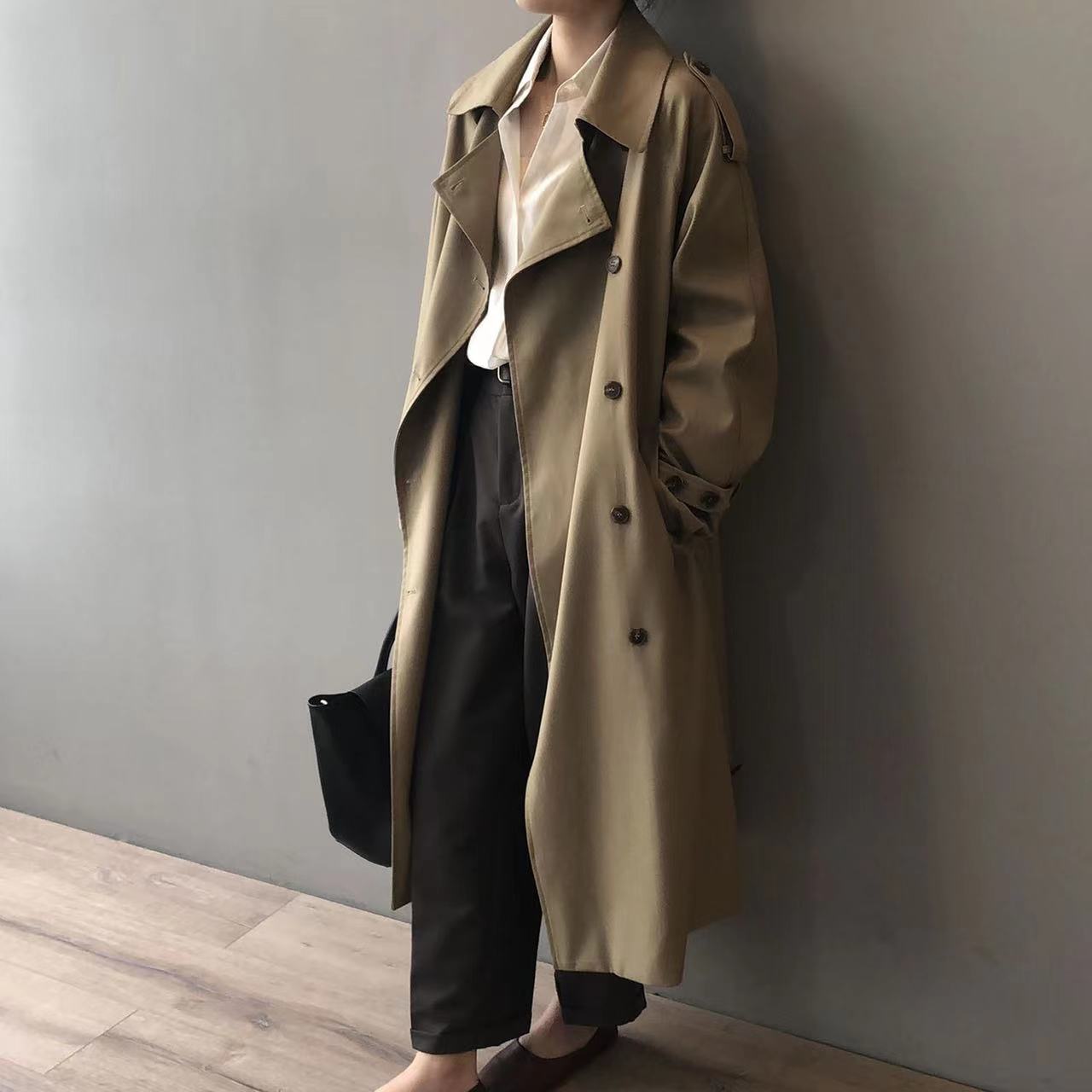 GR Classic Trench Coat for Women | Oversized Windbreaker, Double-Breasted