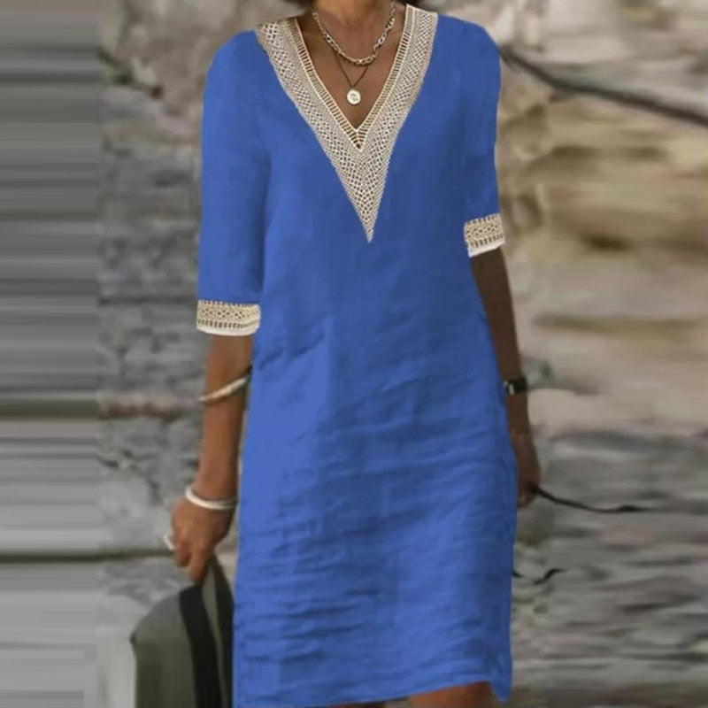 GR | Stylish linen summer dress for women