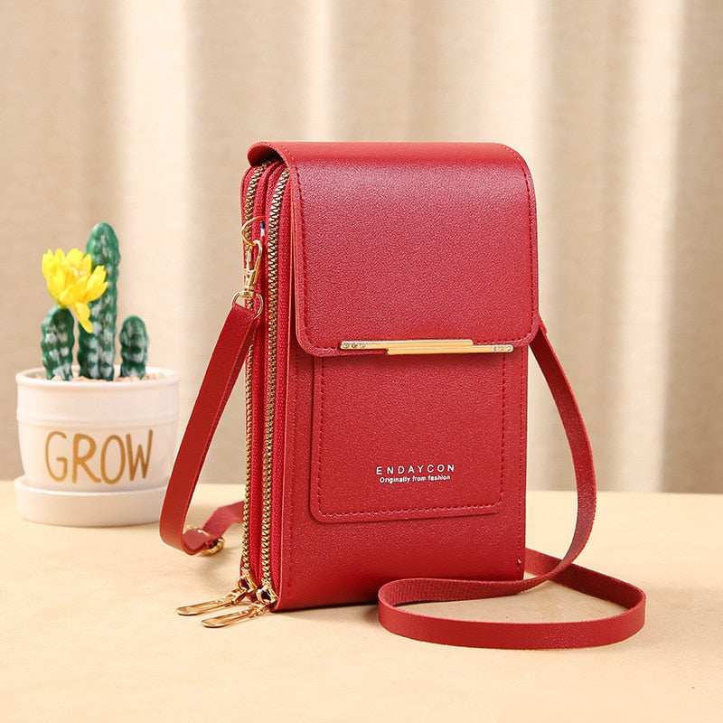 GR Leather Smartphone Clutch | Women's Handbag with Touchscreen Window