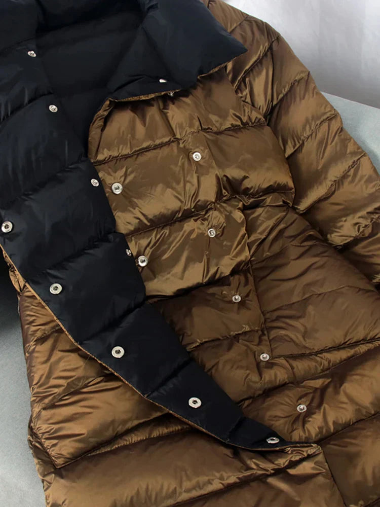 long checked coat