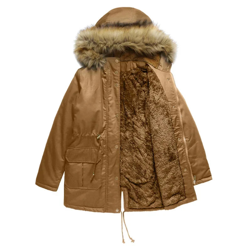 GR - Long parka with fur