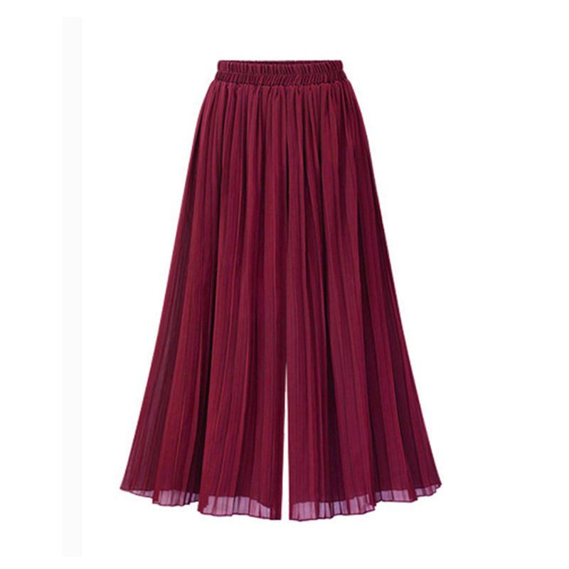 GR | Women's Wide Leg Trousers with Mesh Detail