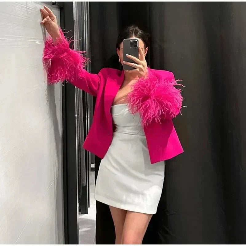 GR | Feather Blazer for Women