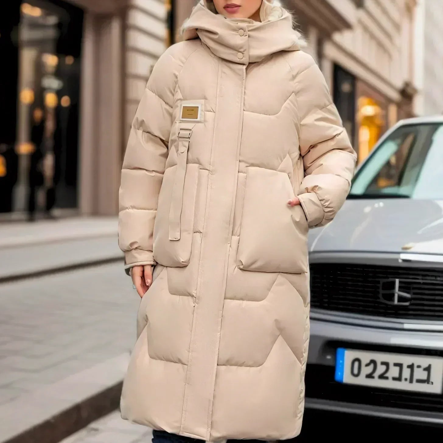 GR | Elegant, Long, Waterproof Puffer Jacket