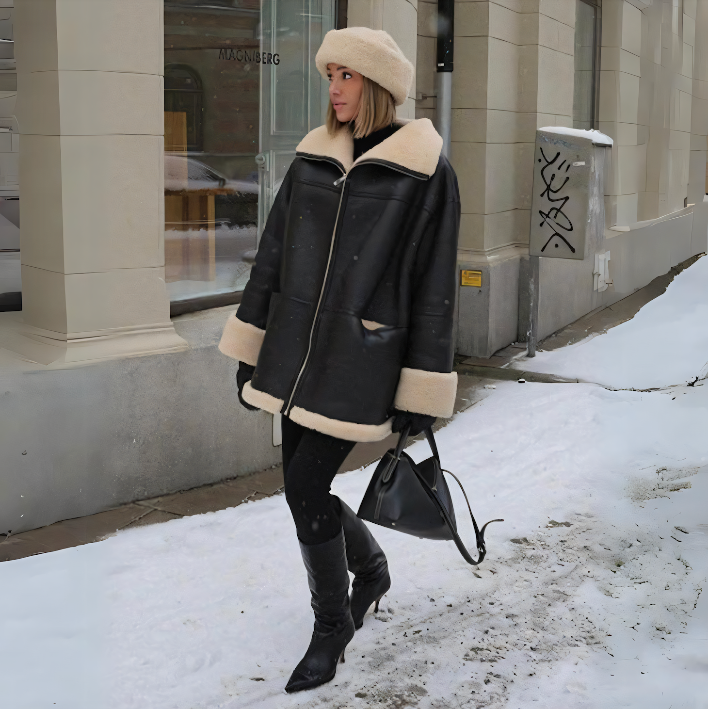 GR | Luxury winter jacket with fur lining