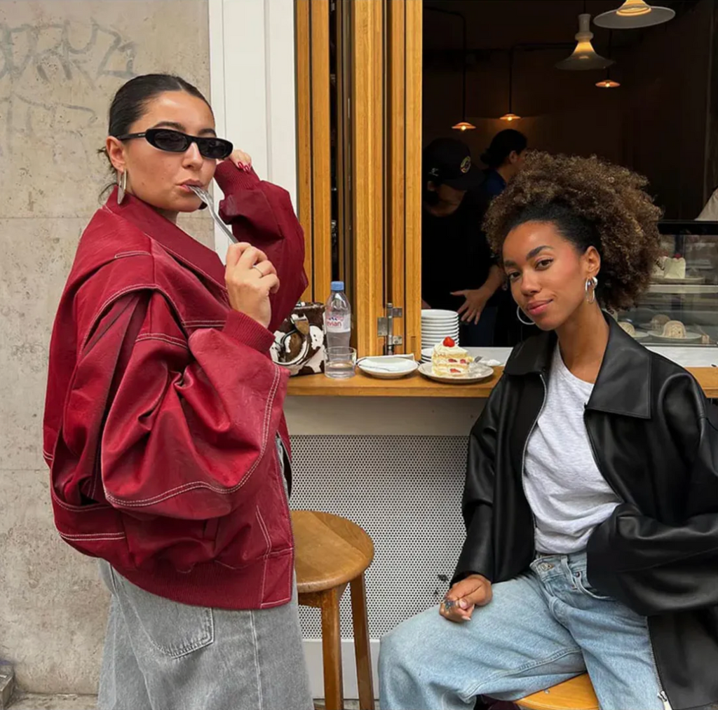 GR | Oversized leather jacket with urban flair