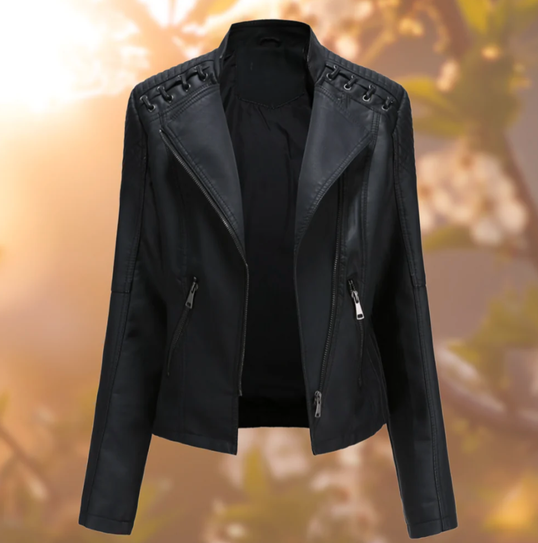 GR | Classic leather jacket for women