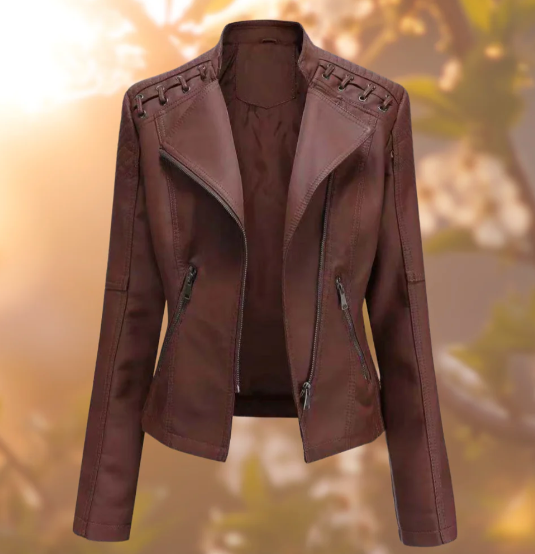 GR | Classic leather jacket for women
